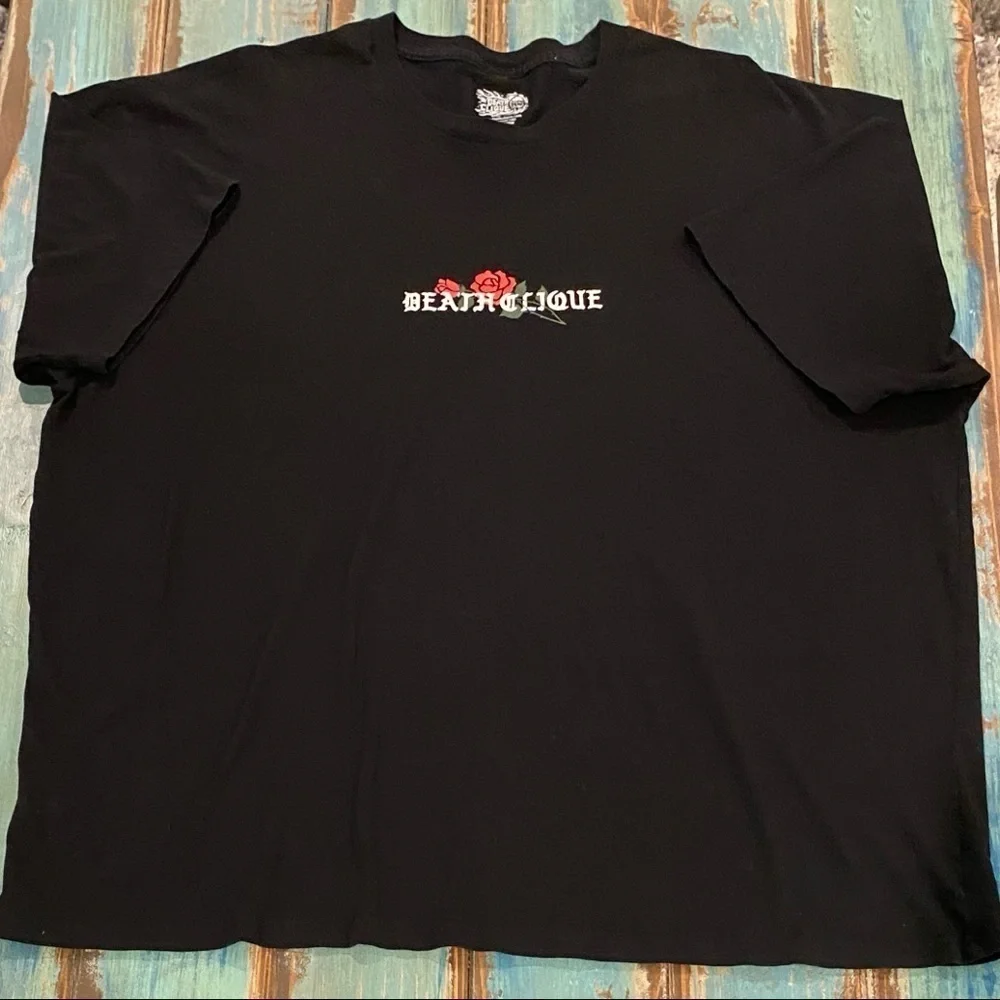 Death Clique 4XL Roses Tattoo T Shirt Australia Black Mens Graphic Tee Urban